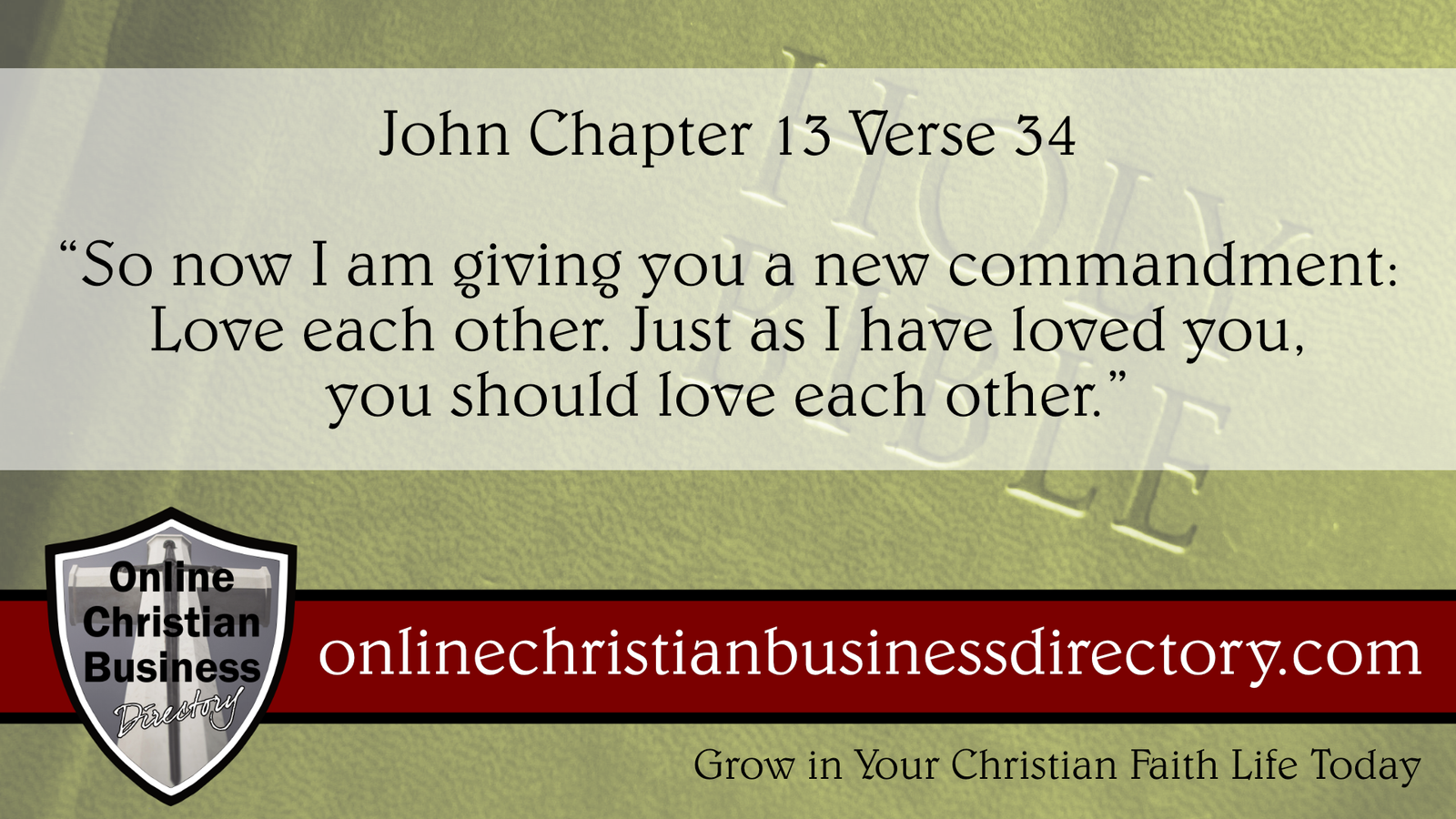 John Chapter 13 Verse 34