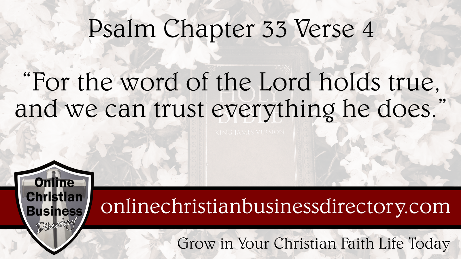 Psalm Chapter 33 Verse 4